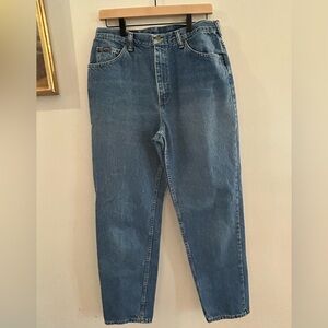 Vintage Lee Riders Relaxed Fit Mom Jeans Womens Size 12 M Dark Wash Denim 80’s